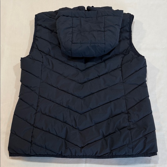 Lauren Ralph lauren Navy Quilted Puffer Vest Hooded Zip Front RLL Logo Size Med. - Picture 6 of 15